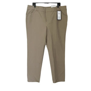 Charter Club Women's Slim Leg Newport Full Length Sedona Dust Pants Size Size 18